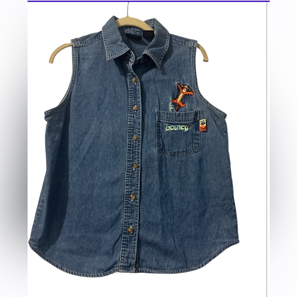 Disney Blue Button Down Shirt